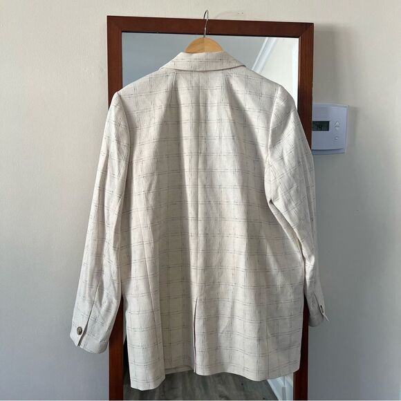NWT! ✨ MADEWELL — Caldwell Double-Breasted Blazer in Ghent Plaid Large - Picture 4 of 6
